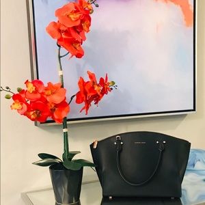 SOLD 
Black caviar Charles & Keith geometric bag